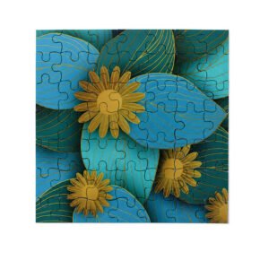 DNDJP - 23 Blue Leaf Jigsaw Puzzle
