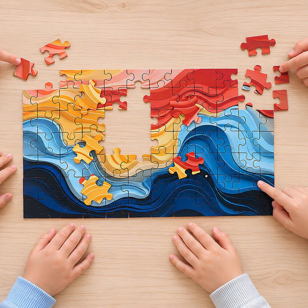 DNDJP - 30 Color Wave Jigsaw Puzzle - Image 3